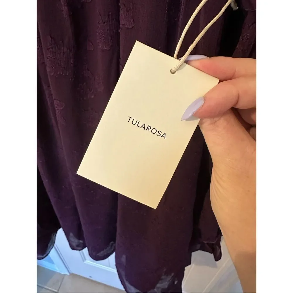 NWT Revolve Tularosa Sienna Purple Lace Long Sleeve Mini Dress Size‎ XL